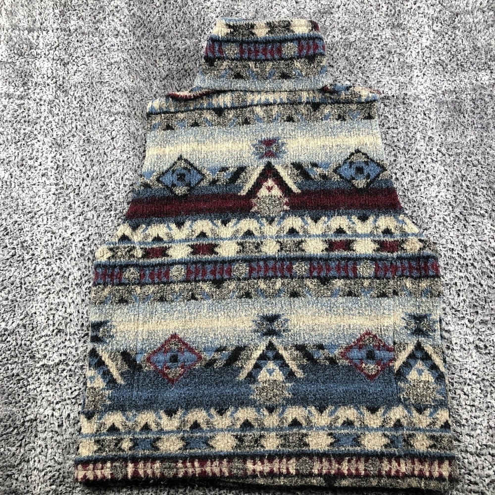 Bear Ridge Outfitters Sweater Vest Mens Large Geometric Full Zip Mock Neck - Picture 3 of 7